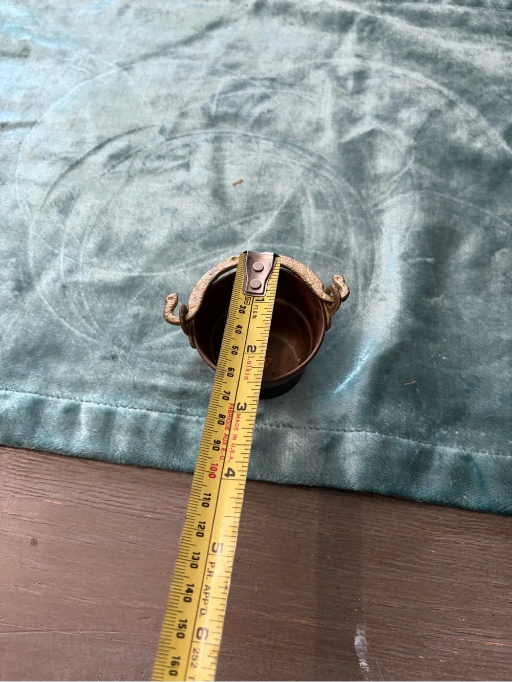 Antique-Style Copper Mini Bucket Decorative Accent - Brown